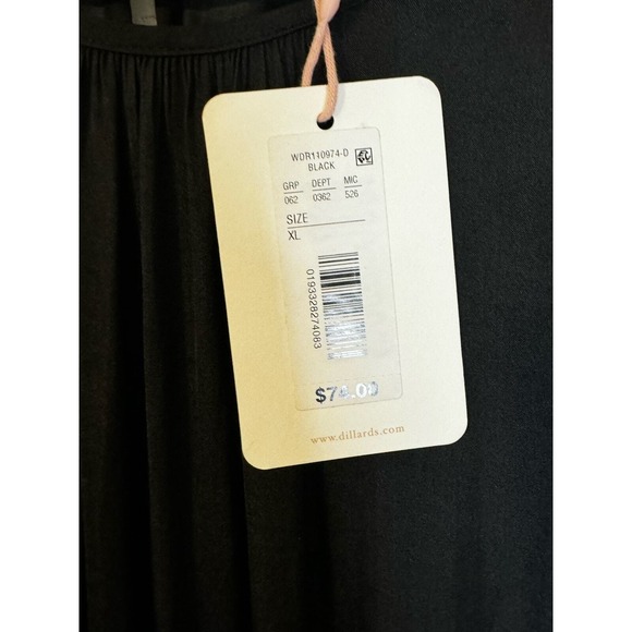 GB Dillard's Black Long Sleeve Ruffle Tiered Mini Dress - Women's XL - Picture 8 of 10